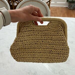 Perfect, never used rattan clutch
